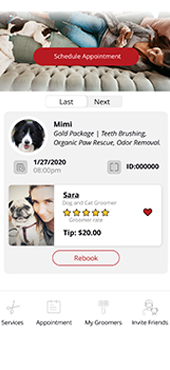 Pet grooming app
